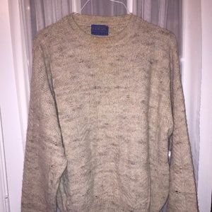 VINTAGE PENDLETON WOOLEN KNIT LARGE BEIGE SWEATER